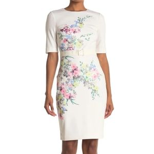Ted Baker Floral Print Jersey Bodycon Dress